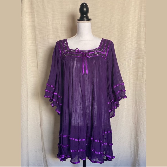 Ribbon Trim Tunic Dress - Picture 7 of 7